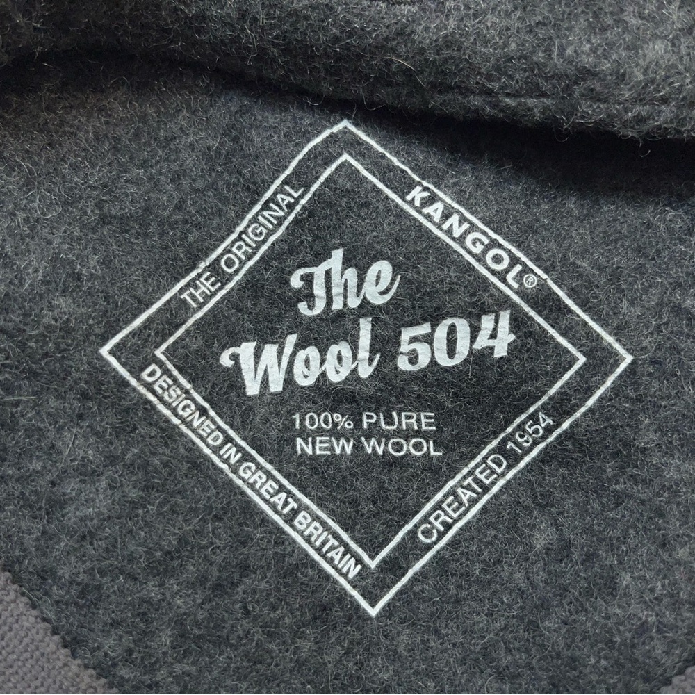 Kangol The Wool 504 Dark Flannel Flat Cap Mens Size Medium Modern Classic Hat - Picture 7 of 11